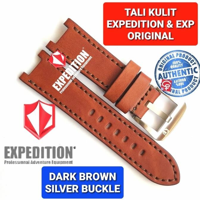 TALI JAM TANGAN EXPEDITION E6756 E 6756 ORIGINAL LEATHER STRAP WATCH