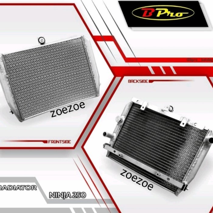 RADIATOR BPRO NINJA 250 FI RADIATOR NINJA 250 KARBU ORIGINAL