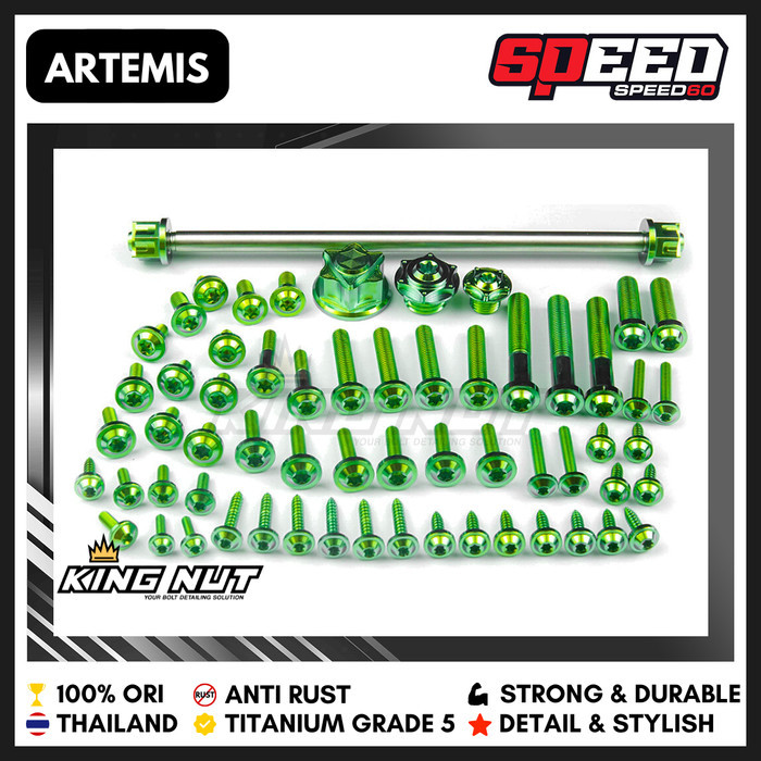 Titanium Full Set Baut Probolt RX King Probolt Grade 5 King Nut