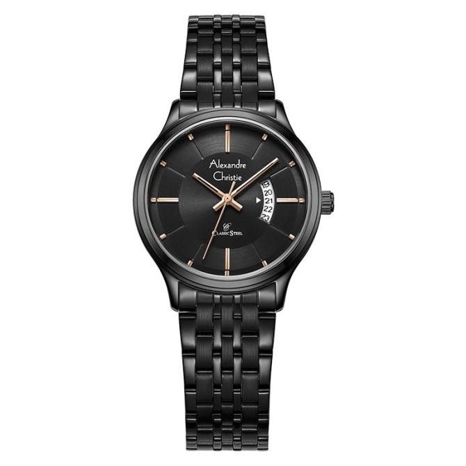 ALEXANDRE CHRISTIE AC 8678 AC8678 BLACK FONT ROSEGOL JAM TANGAN WANITA