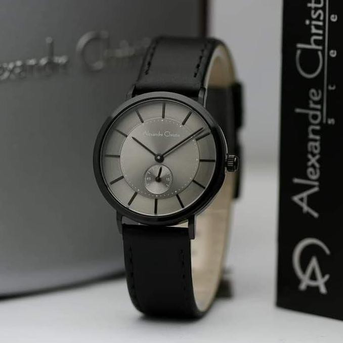 ALEXANDRE CHRISTIE AC8493 AC 8493 BLACK JAM TANGAN ORI
