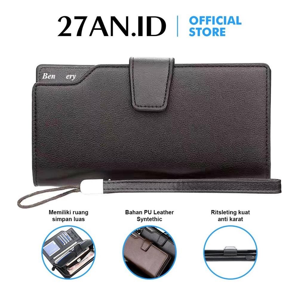 Rg - Dompet Panjang Pria Dp03 Dompet Pria Kulit Resleting Dompet Lipat Pria Kapasitas Besar Free Tal