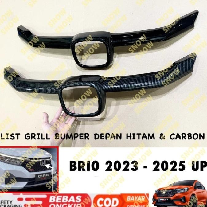 Terlaris Grill Bumper Depan Cover Brio 2023 2024 2025 Rs Satya Hitam Carbon