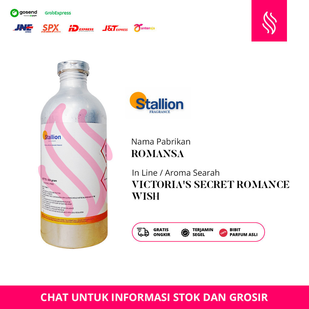 JUAL BIBIT PARFUM MURNI - STALLION - ROMANSA - SEGEL - 500 gr