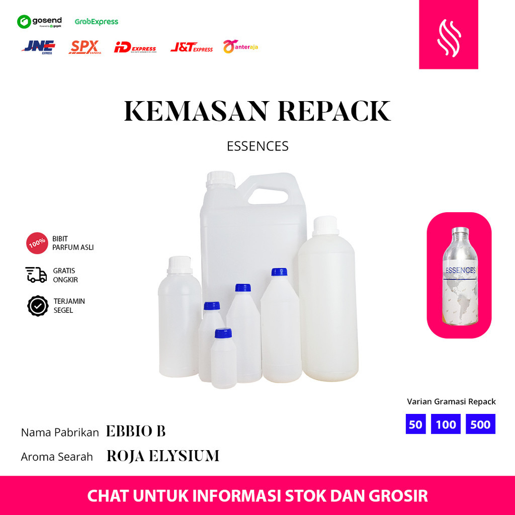 JUAL BIBIT PARFUM MURNI -  ESSENCES - EBBIO B - REPACK
