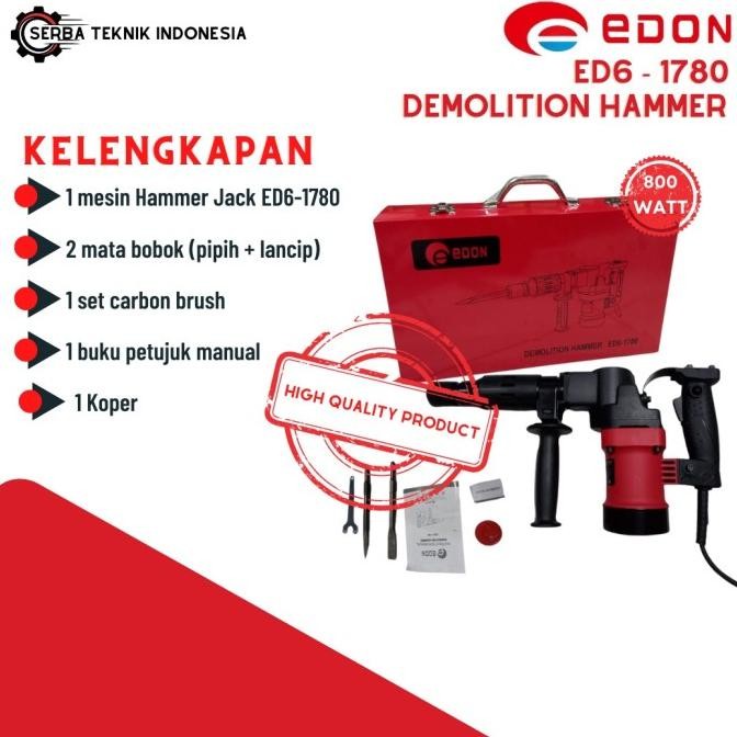 

Mesin Bobok Beton Demolition Hammer Jack Hammer Edon Ed6-1780 Original Dan Terpercaya
