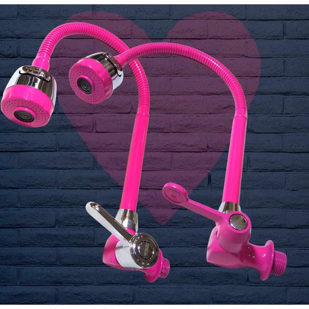 Gm - Kran Cuci Piring Warna Pink Variasi Handel Drad 1/2"