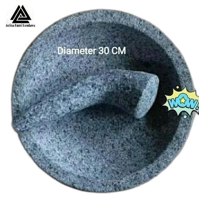 

cobek batu asli 30 cm + ulekan SM88