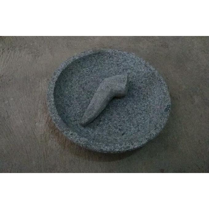 

Cobek batu asli 30 cm include ulekan SM88