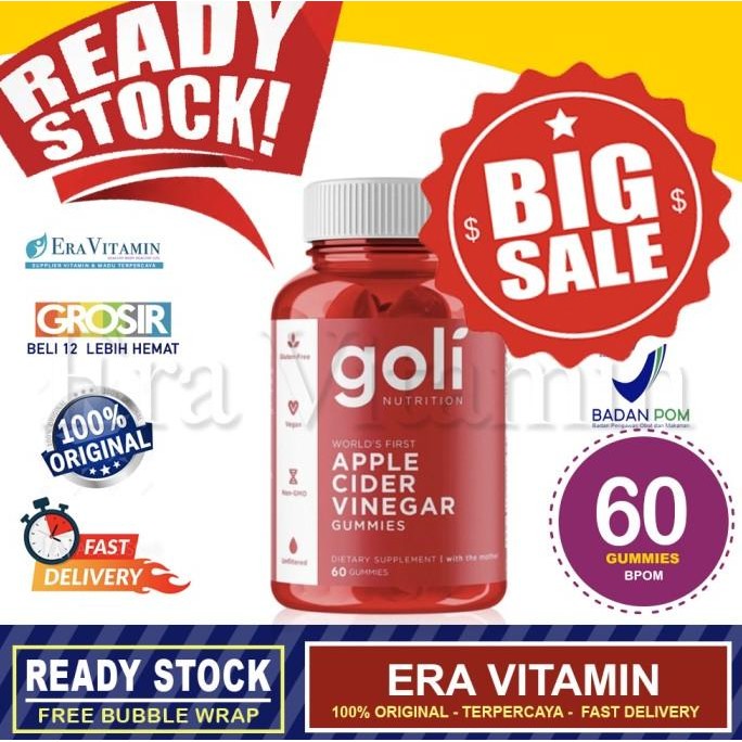 

GOLI Apple Cider Vinegar Gummies (isi 60pcs)