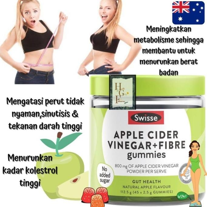 

Swisse Apple Cider Vinegar & Fibre Gummies 45 Pack