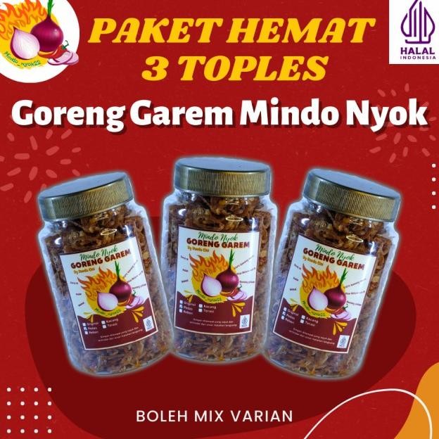 

Paket 3 Toples Goreng Garem Ndo Nyok, Khas Betawi Bawang Murni