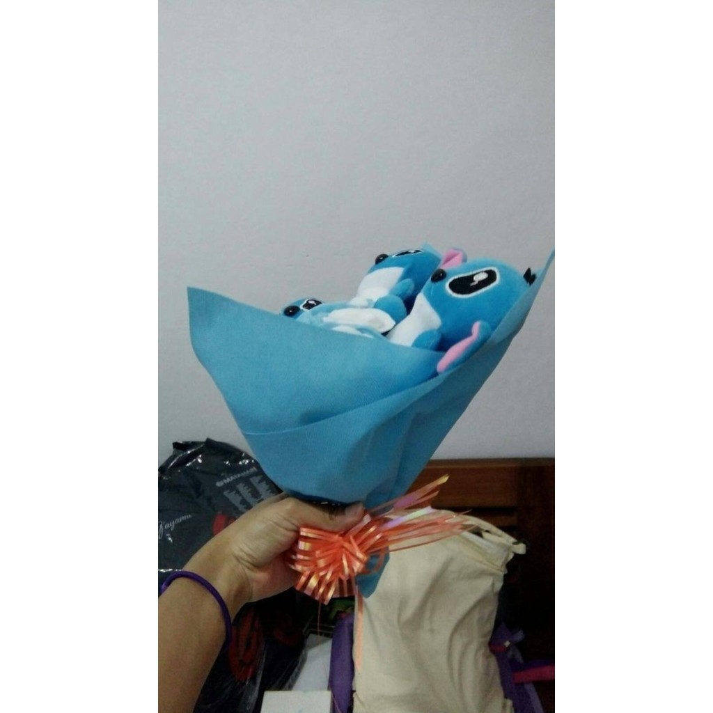 buket boneka stitch/ boneka stitch/ bunga stitch