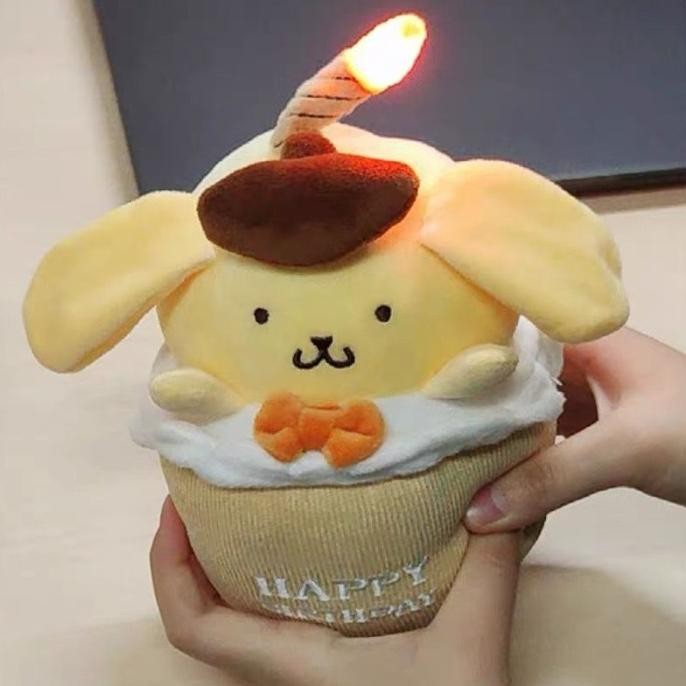 BONEKA HAPPY BIRTHDAY LAMPU HELLO KITTY MELODY KUROMI KIRBY LOTSO