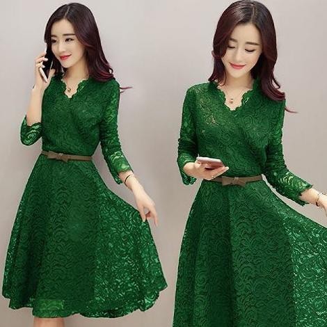 CR - *[RXFK] Dress Brukat Import Wanita / Dress Miyabi / Dress Casual Brukat Korean Terbaru / Dress 
