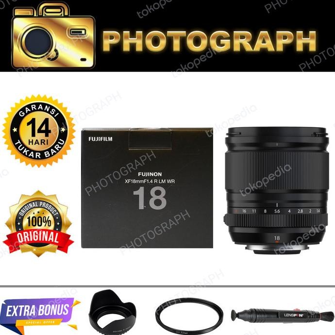 Fujifilm Fujinon Xf 18Mm F/1.4 R Lm Wr / Lensa Fujifilm Xf18Mm F1.4 R Original