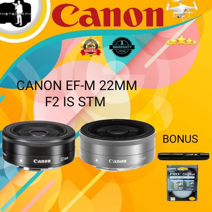 Canon Ef-M 22Mm F2 Is Stm / Lensa Mirrorless Canon Ef-M 22Mm F2 Original