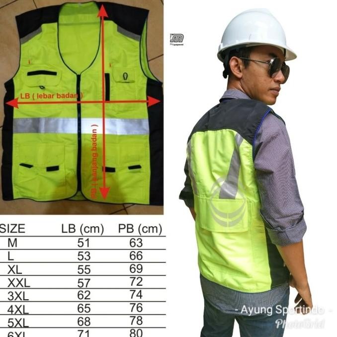 Rompi Vest Safety K3 Parasut Reflectiv 3M
