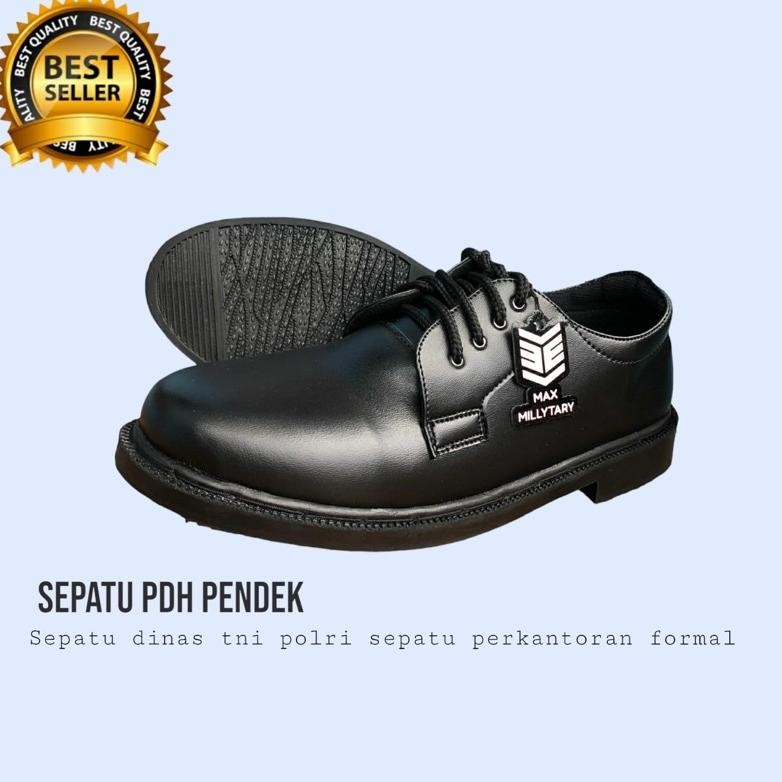 Sepatu Polisi Pdl Pdh Satpam Satpol Pp 01 Tni Ad Tni Al Tni Au Security Dinas Perkantoran Hitam Doff