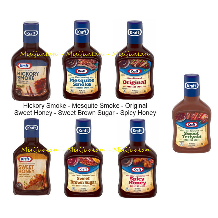 

Shoopmall - Kraft Barbeque Sauce Bbq Original Hickory Mesquite Smoke Honey Spicy