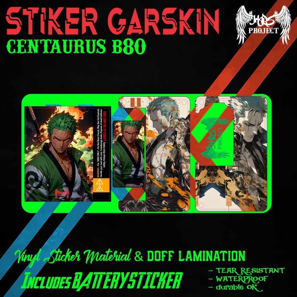 

Wrap* Stiker Ed Roronoa Zoro Wrap Skin Garksin CUSTOM Gratis (2pcs)