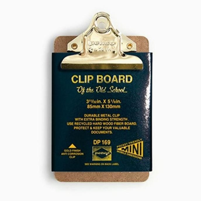 

BEBAS ONGKIR - Clipboard vintage Japan Penco, gold clip, A5 dan Mini