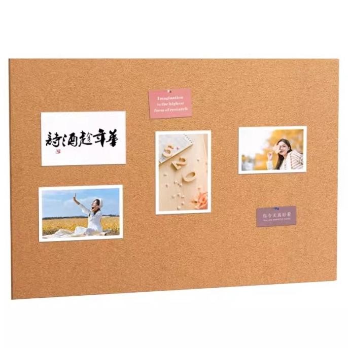 BEBAS ONGKIR - A540 - Papan Catatan Memo Board Gabus Tebal Papan Mading Frameless Dengan Pin