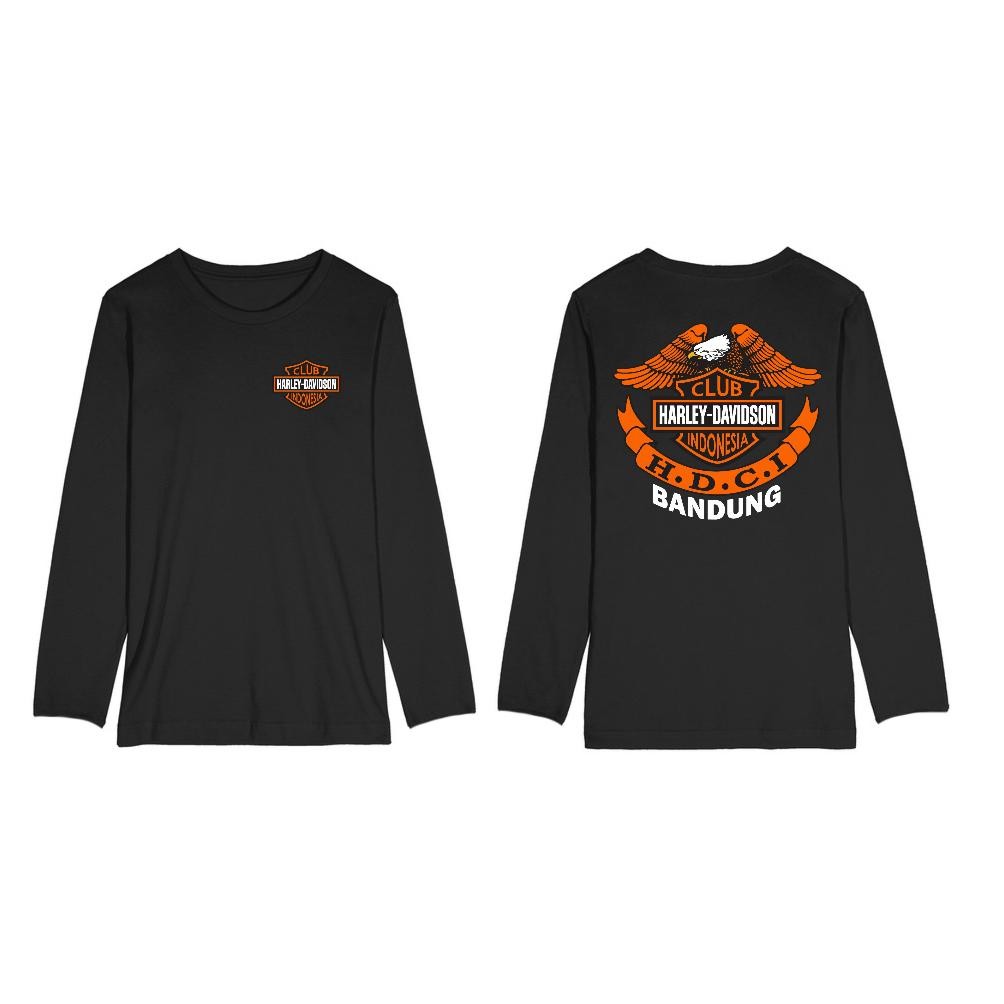 Kaos Lengan Panjang Harley Davidson Hdci Custom Nama