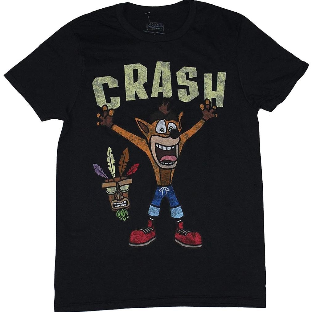Kaos Crash Bandicoot Crash Tee Shirt Kaos Unisex