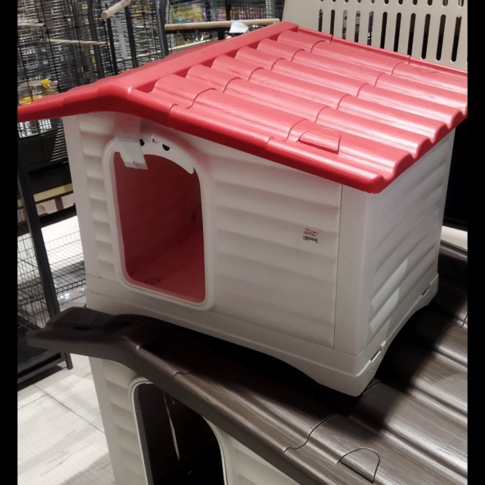 HARGA DISC - kandang anjing atau rumah kucing bahan plastik - merah