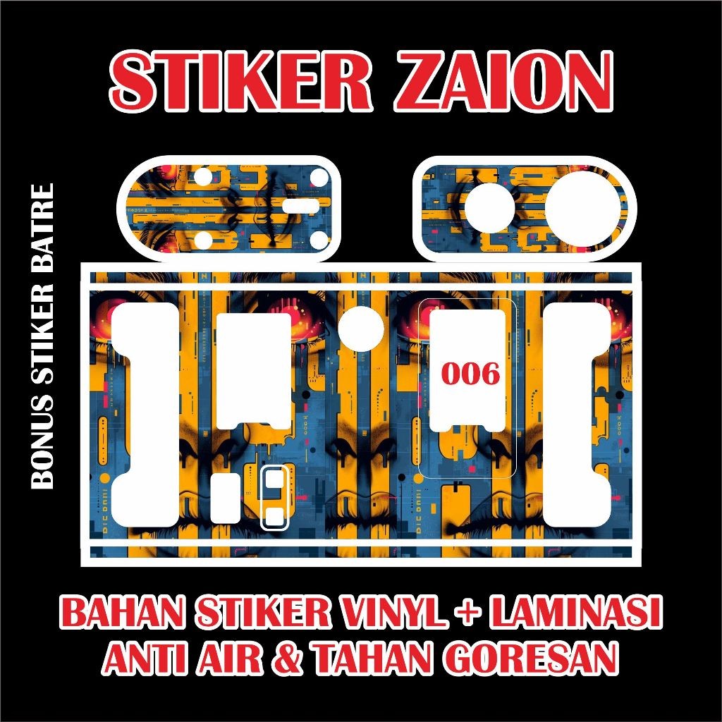 

Wrap* Stiker Zaion Bahan Laminasi 006 Wrap Skin Stiker Garksin CUSTOM Gratis (2pcs)