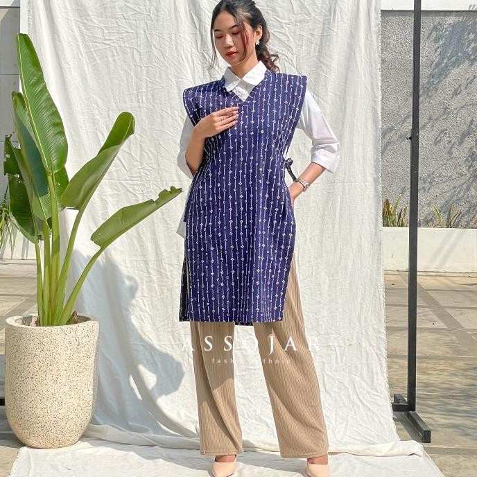 Binar Vest Batik / Rompi batik panjang wanita H FS