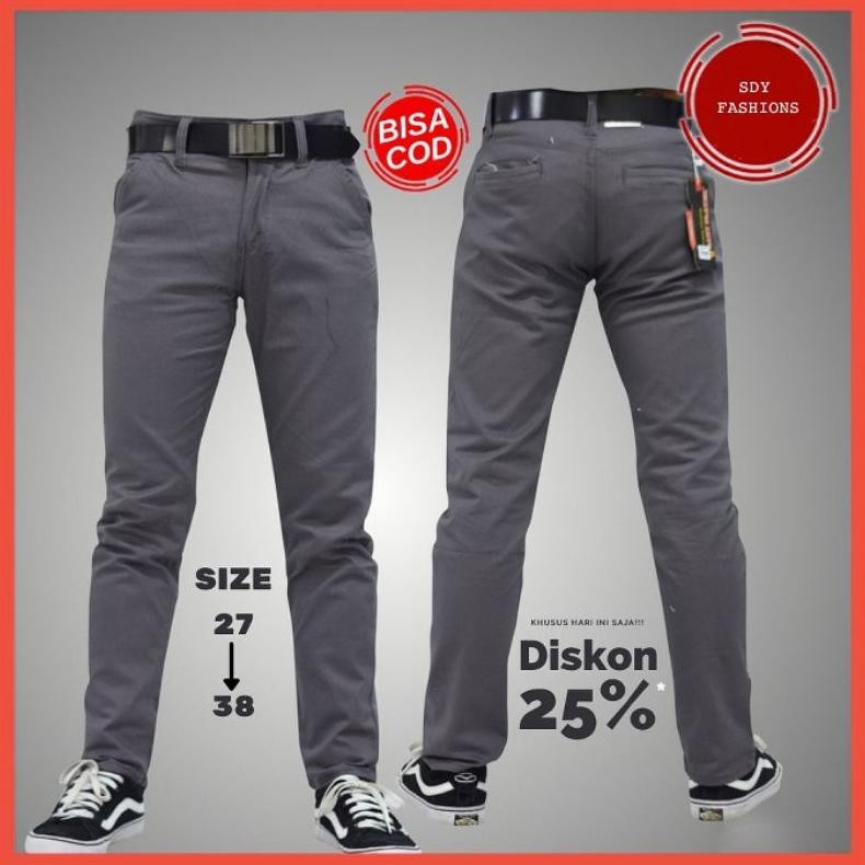 Celana Bahan Pria Celana Kantor Celana Formal Chino Panjang Kantor Harian Celana Panjang Pria