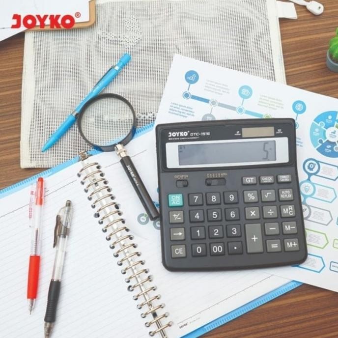 

TERSEDIA JOYKO DTC1516 CHECK & CORRECT CALCULATOR - KALKULATOR MEJA DTC 1516