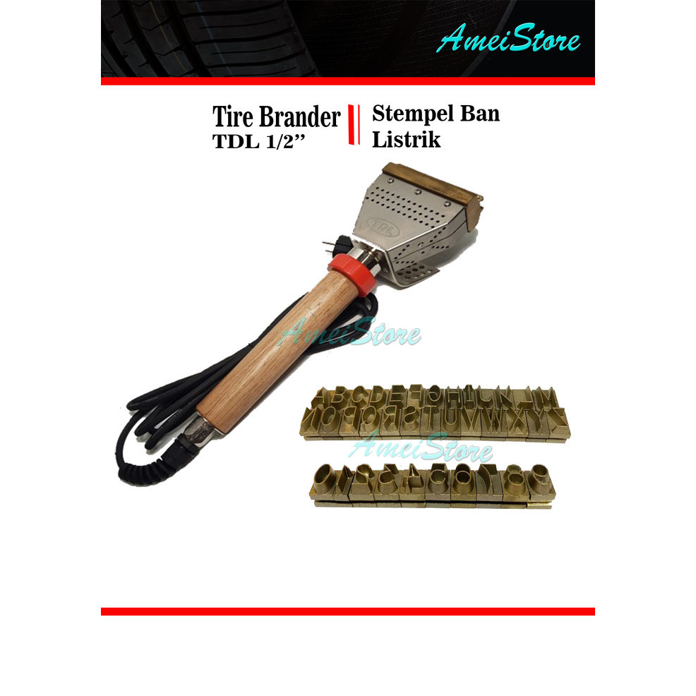 

Paket stempel Ban Listrik TDL 1/2" dengan angka 0-9, huruf a-z