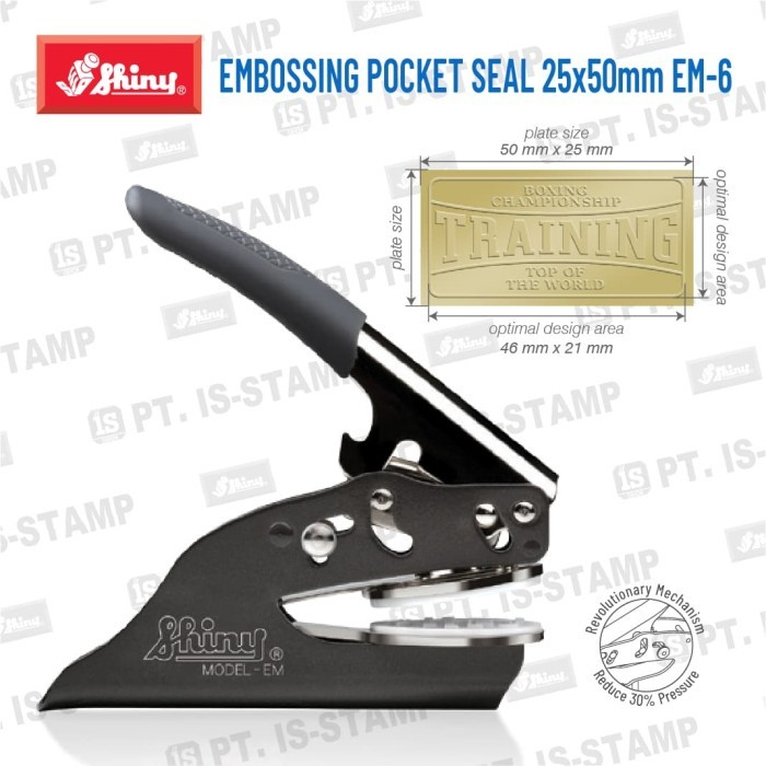 

Shiny Embossing Pocket Seal EM-6 (Stempel Emboss Shiny)