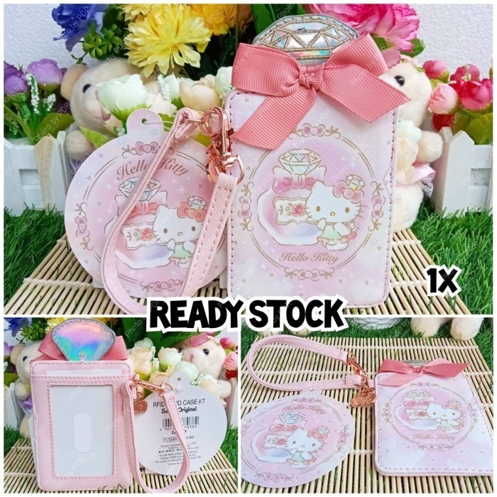 

Tag ID Card Holder Pass Case Hello Kitty Diamond Sanrio Original