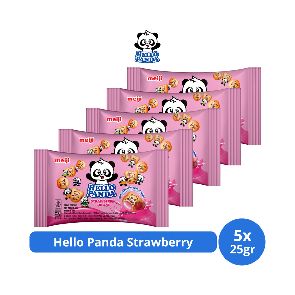 

Hello Panda Strawberry 25gr x 5 pcs