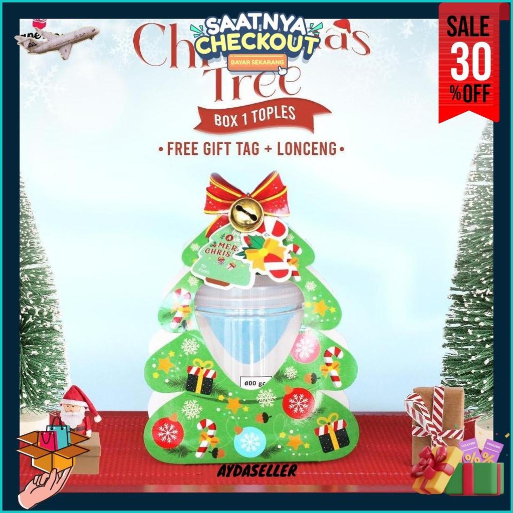 

10 Pcs Box Natal - Christmas Tree 1 Toples Uk 15X9X22 Cm Promo