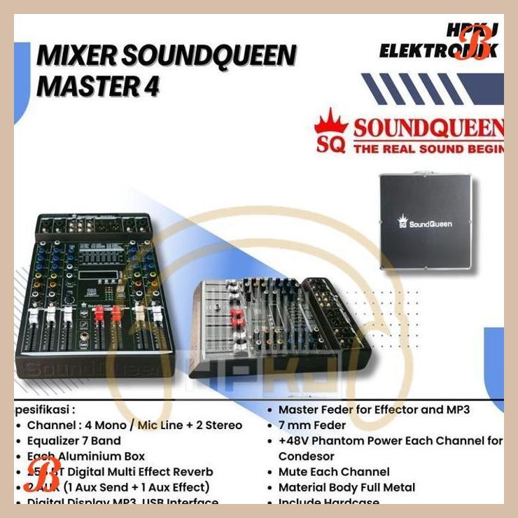 | HKJ | MIXER AUDIO SOUNDQUEEN MASTER 4 CHANNEL MIXER SOUNDQUEEN MASTER 4CH