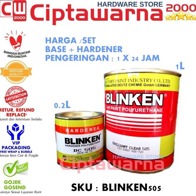 Clear Coat Blinken BRILLIANT CLEAR 505 1 liter Pernis Clearcoat
