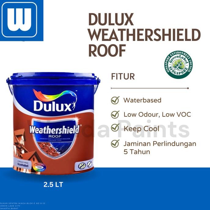 Cat Genteng Dulux Weathershield Roof (2.5 LT)