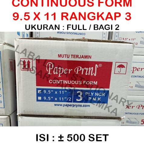 

BEBAS ONGKIR - Continuous Form Paper Print 9x11/2 3 ply