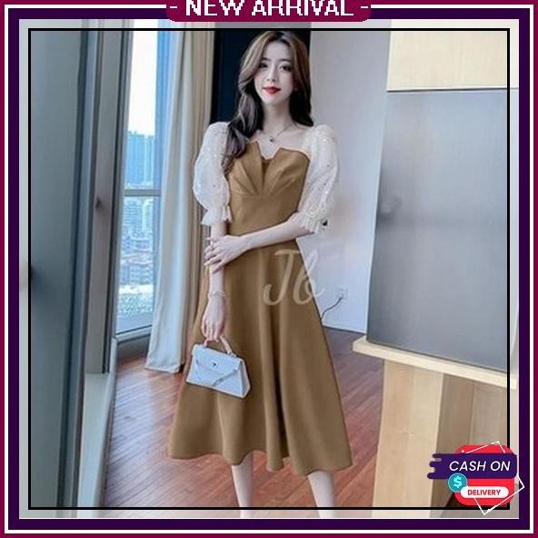 WTYU Dress Wanita Gaun Modern Mewah Untuk Natal Kondangan Pesta Kekinian 2022 Korean Style Viral Mur