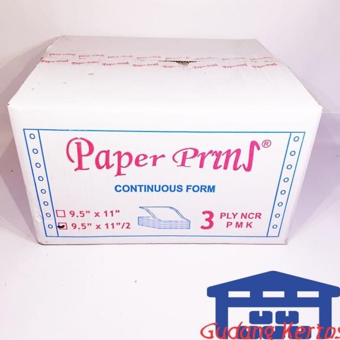 

BEBAS ONGKIR - CONTINUOUS FORM 91/2 X 11/2 3PLY PAPERPRYNS (BAGI 2)