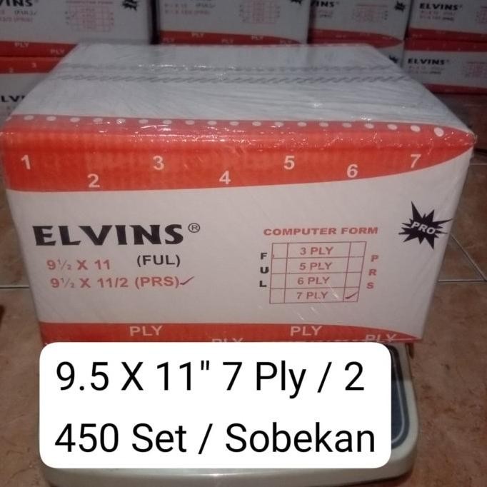 

BEBAS ONGKIR - Continuous Form 9.5 X 11" /2 7ply ELVINS/Kertas Komputer