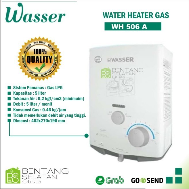 WATER HEATER WASSER GAS / PEMANAS AIR WASSER WH 506 A ORI