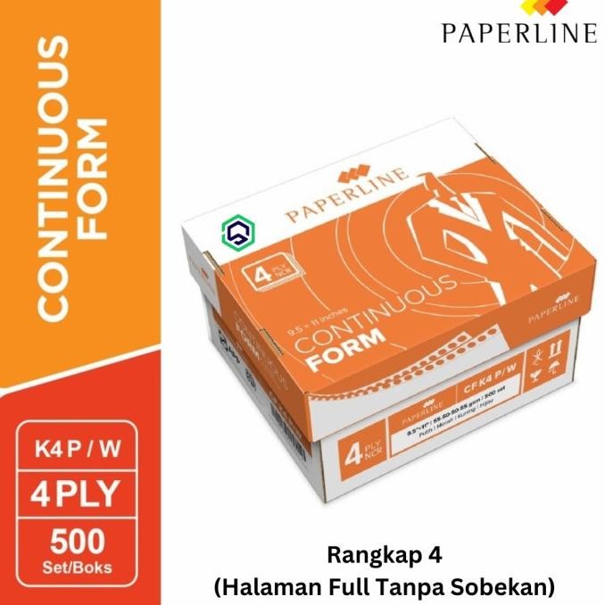 

TERMURAH - Continuous Form Kertas Komputer Paperline 9.5 x11 4 ply Rangkap CF K4