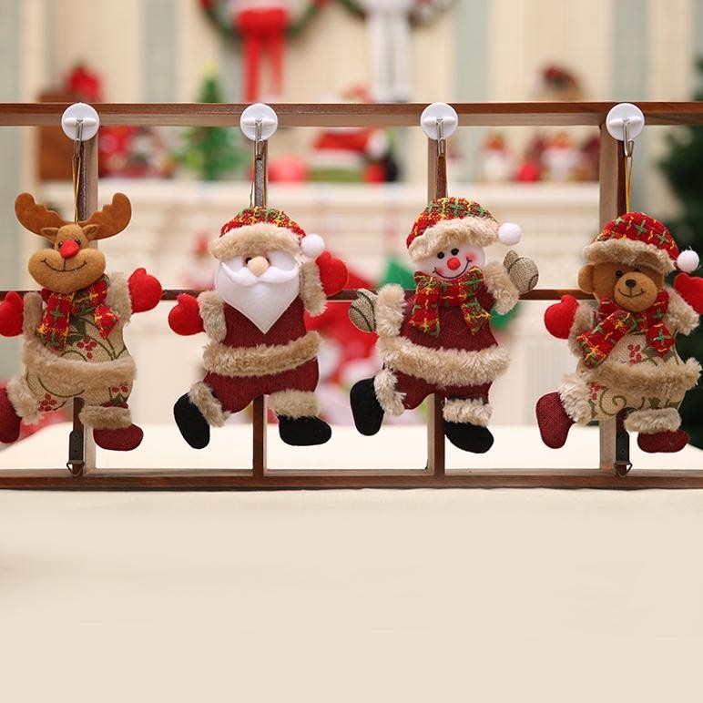 1 Set Berisi 4 Pcs Hiasan Natal/Set Gantungan Hiasan Natal/Gantungan Hiasan Natal 4 Pola/Acc Natal/C