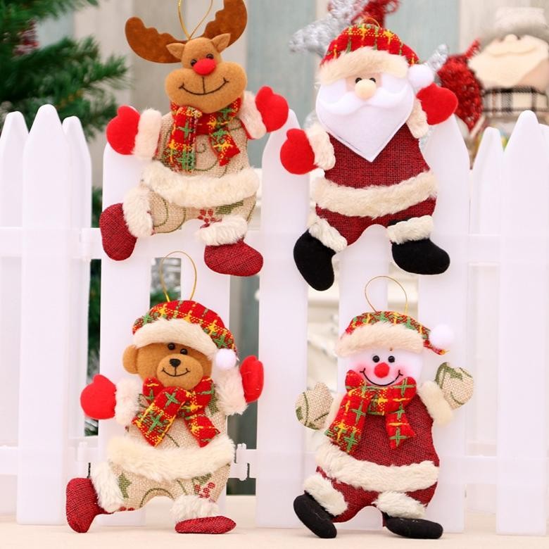 1 Set Berisi 4 Pcs Hiasan Natal/Set Gantungan Hiasan Natal/Gantungan Hiasan Natal 4 Pola/Acc Natal/C